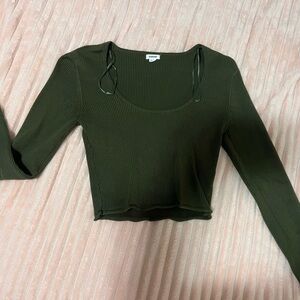 Green Garage Long Sleeved Crop Top Size Small